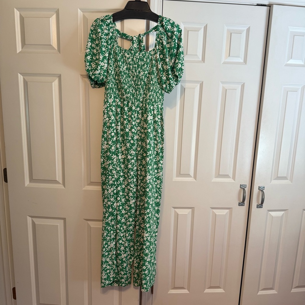 Amazon Green Floral Women's Jumpsuit